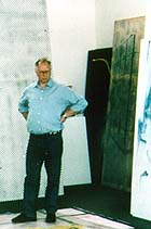 Sigmar Polke in his studio, Cologne. 1998. photo credit: Margit Rowell
