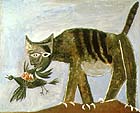 Cat Seizing a Bird