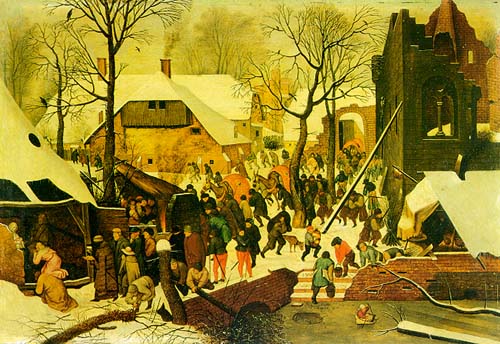 The Adoration of the Magi in the Snow, by Pieter Brueghel the Younger: '...in heart and mind to go even unto Bethlehem and see this thing which is come to pass, and the Babe lying in a manger' The Adoration of the Magi in the Snow, by Pieter Brueghel the Younger