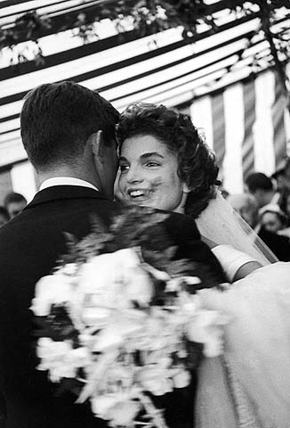 Jacqueline Kennedy dancing at her wedding reception September 14 1953