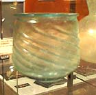 Roman pale blue glass beaker, 4th century AD, at Royal Athena
