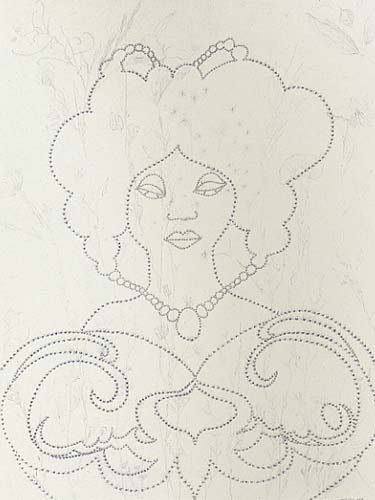 Chris Ofili: 'Untitled (Woman)'; 2000; pencil on paper; 30 x 22 in.