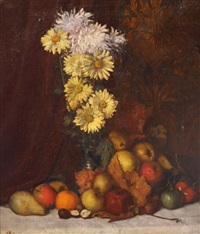 Still life with fruit and chrysanthemums, 1912 Still life with fruit and chrysanthemums, 1912