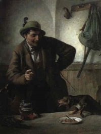 JAGER MIT SEINEM HUND, 1882
