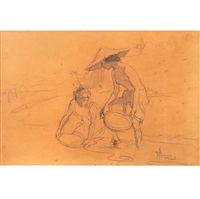 Untitled (Study of Two Women), 1940