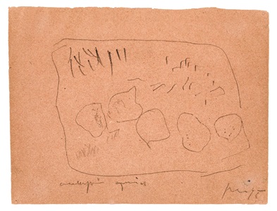 ohne titel (brown) by lucio fontana