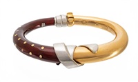 La Nouvelle Bague Burgundy Enamel, 18K Rose Gold 