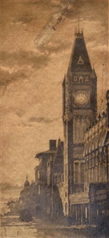 Perth Town Hall – Morning, 1918