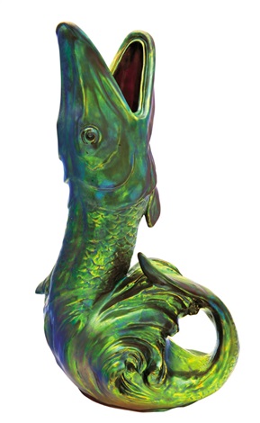 Fish Shaped Vase By Zsolnay Co On Artnet