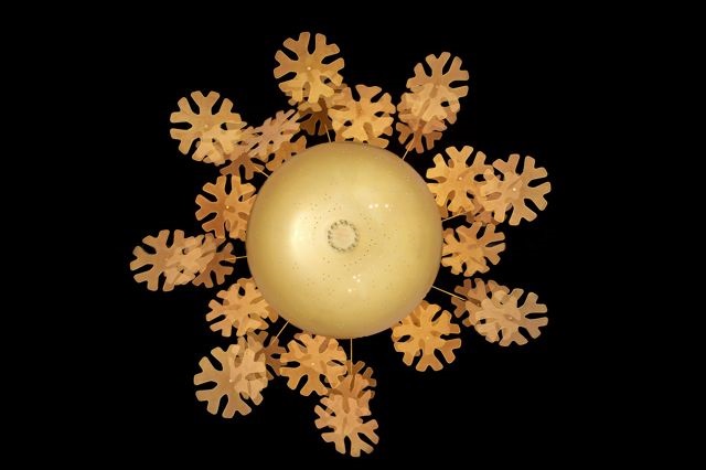 'snowflake' chandelier by paavo tynell