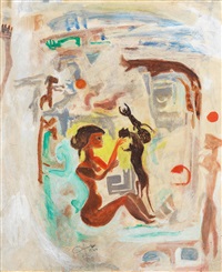 Woman with Cats, 1979