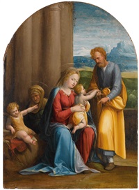 Die Heilige Familie mit dem Heiligen Johannes... Die Heilige Familie mit dem Heiligen Johannes...