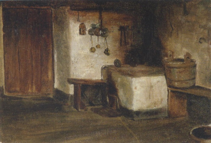 Interieur einer Tiroler Bauernküche by Karl von Blaas on artnet