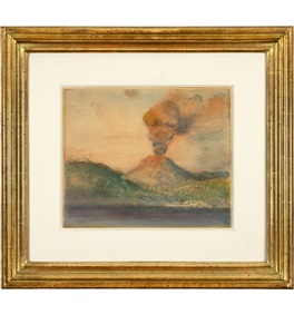 le vésuve - souvenir de naples by edgar degas