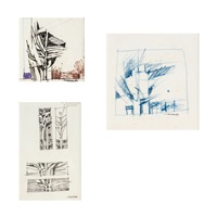 A lot of three sketches (Plants Series)