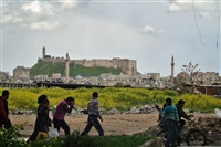The Citadel of Aleppo seen from Bustan Al Qasr, 2013 The Citadel of Aleppo seen from Bustan Al Qasr, 2013