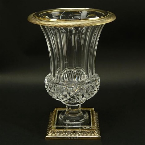 Faberge Crystal Gilt Metal Mounted Urn By Faberge Co On Artnet