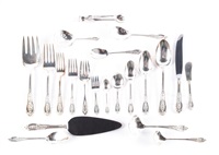 WALLACE 'ROSE POINT' STERLING FLATWARE SERVICE