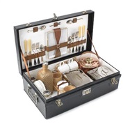 A cased picnic set for four persons by G W..., 1909