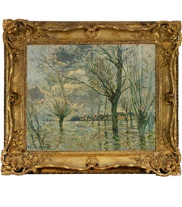 l’inondation: la seine à vétheuil by claude monet