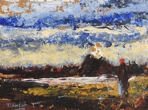 figure in landscape