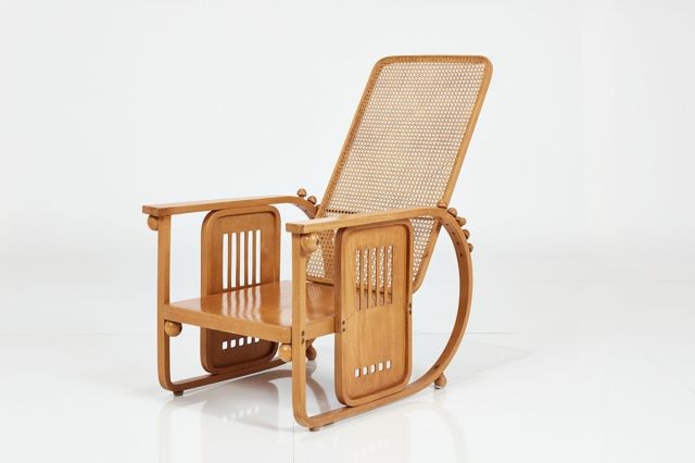 early 'sitzmachine' adjustable lounge chair by josef hoffmann