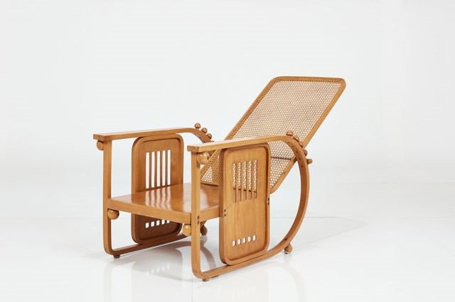 early 'sitzmachine' adjustable lounge chair by josef hoffmann