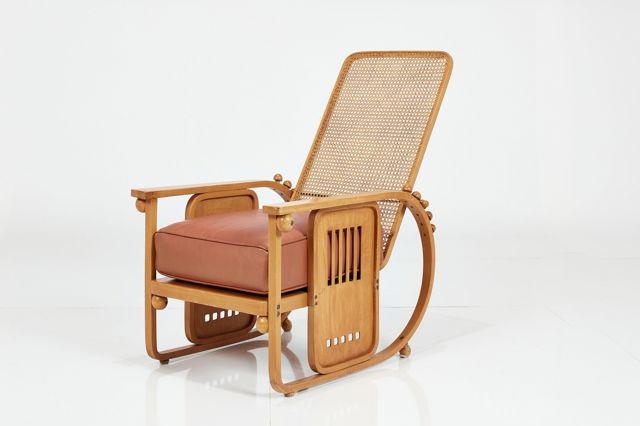 early 'sitzmachine' adjustable lounge chair by josef hoffmann