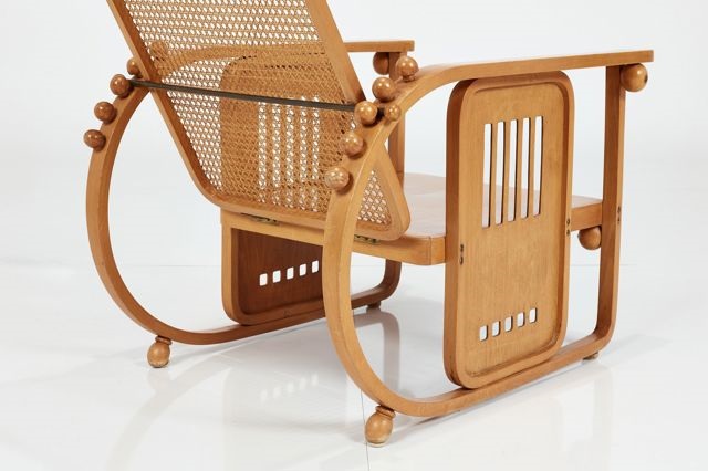 early 'sitzmachine' adjustable lounge chair by josef hoffmann
