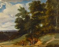 A wooded landscape with peasants resting, 1605–1655 A wooded landscape with peasants resting, 1605–1655