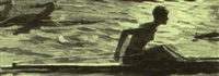 Woman rowing, 1960