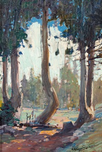 mississippi river woods, st. louis, missouri by oscar edmund berninghaus
