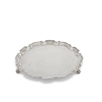 A silver salver, 1929