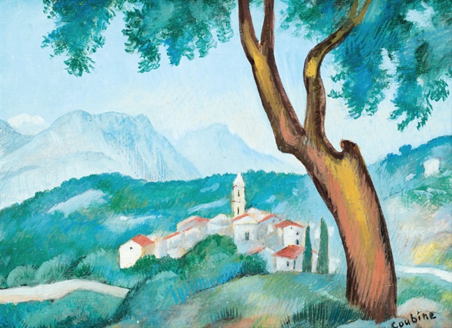 Provensalske Mestecko V Podhuri Alp By Otakar Othon Coubine On Artnet