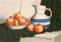 Still life with pomegranates
