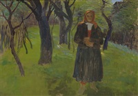 Woman in the orchard