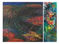 Taman bunga (on 2 panels, various sizes)