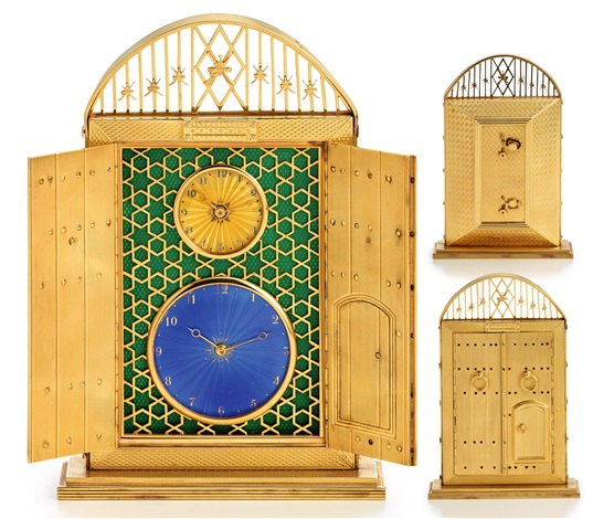 Solid Gold Dual Time Desk Clock The Gates Of Oman English Solid Gold Dual Time Desk Clock The Gates Of Oman English Movements
