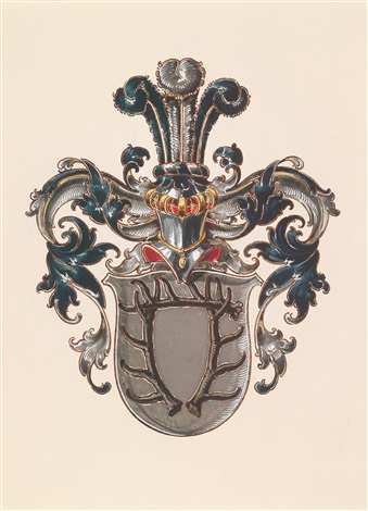 Wappenillustration mit dem Wappen des Preußischen Adelsgeschlechts von