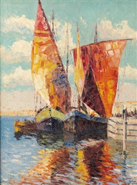 Segelschiffe vor Anker