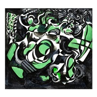 Abstract in Green / Black, 1981