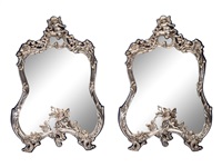 A Pair of Jack Rabinovich Silver Table Mirrors A Pair of Jack Rabinovich Silver Table Mirrors
