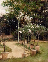 jardin du peintre by edouard bernard debat-ponsan