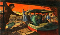 Angry confrontation in the marina (illus...., 1954