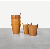 SIX WASTEPAPER BASKETS, 1960