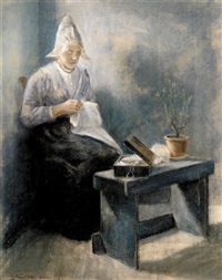 The fisherman's wife handworking, 1881
