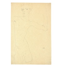 Selbstbildnis als Akt – Self-Portrait with..., 1912
