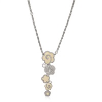 18ct white gold, diamond and enamel pendant...