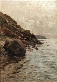 A coastal view from Hammeren, Bornholm, 1917 A coastal view from Hammeren, Bornholm, 1917