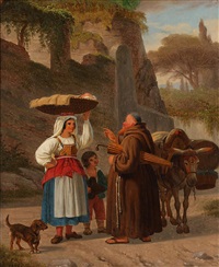An Italian woman with a child in..., 1846 An Italian woman with a child in..., 1846
